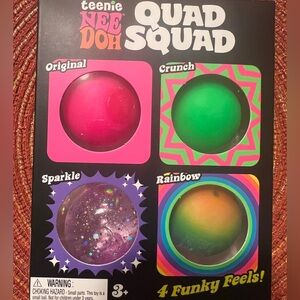 NeeDoh Teenie Quad Squad Squishy Set- Viral TikTok Fidget Toy